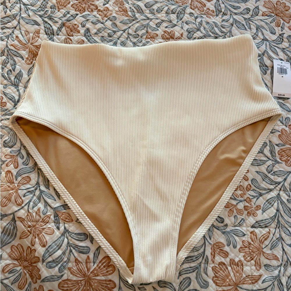 Old Navy Cream High-Waisted Bikini Bottom